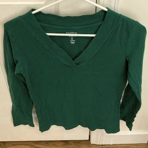Gap Favorite Green Long Sleeve Tee